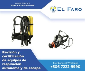 Servicio de revisión a Equipos de Respiración Autónomos y de Escape