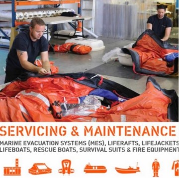 Liferaft maintenance, inspection and certification service